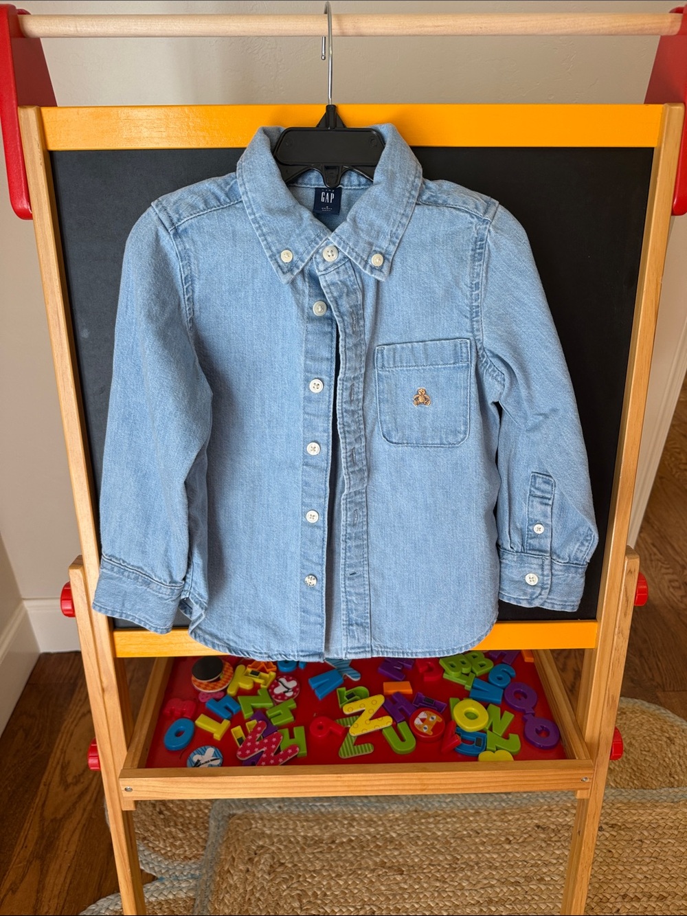 GAP Light Blue Denim Button-Down Shirt